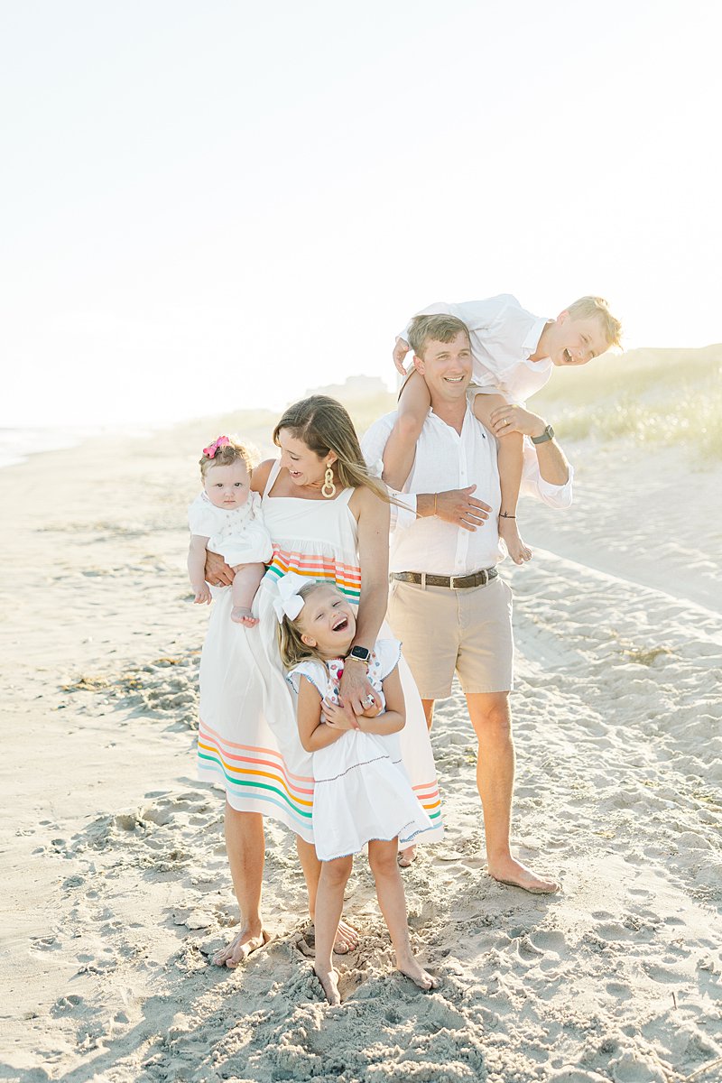 family with toddlers at Emerald Isle Beach