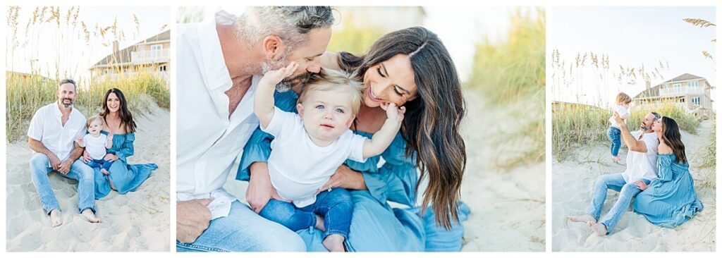 one year family photos on NC beach