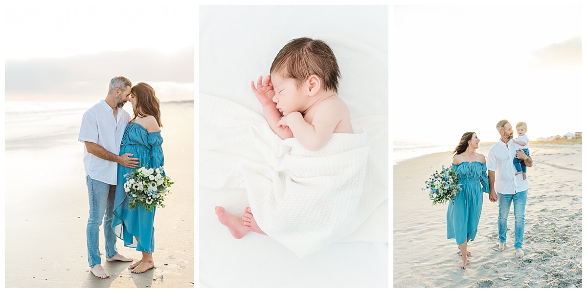 maternity newborn and family photos at Emerald Isle