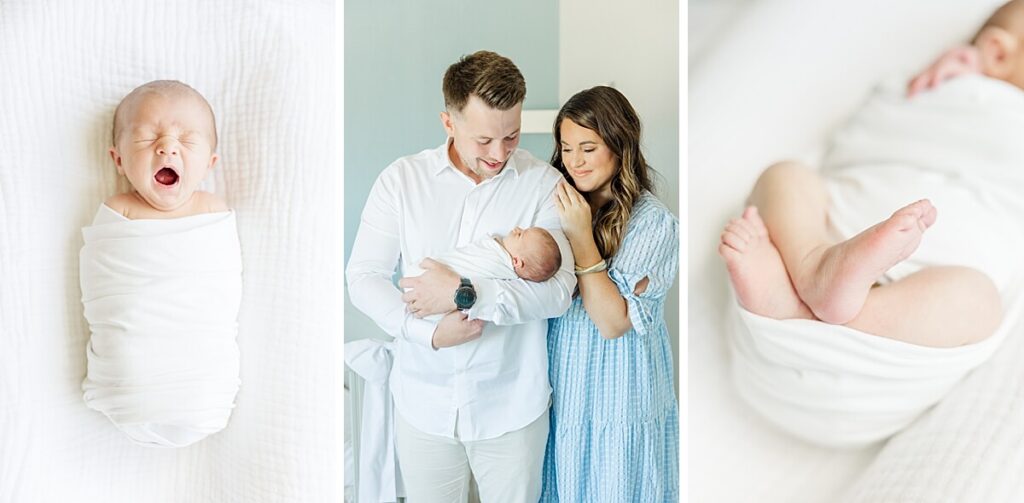 newborn baby boy with parents