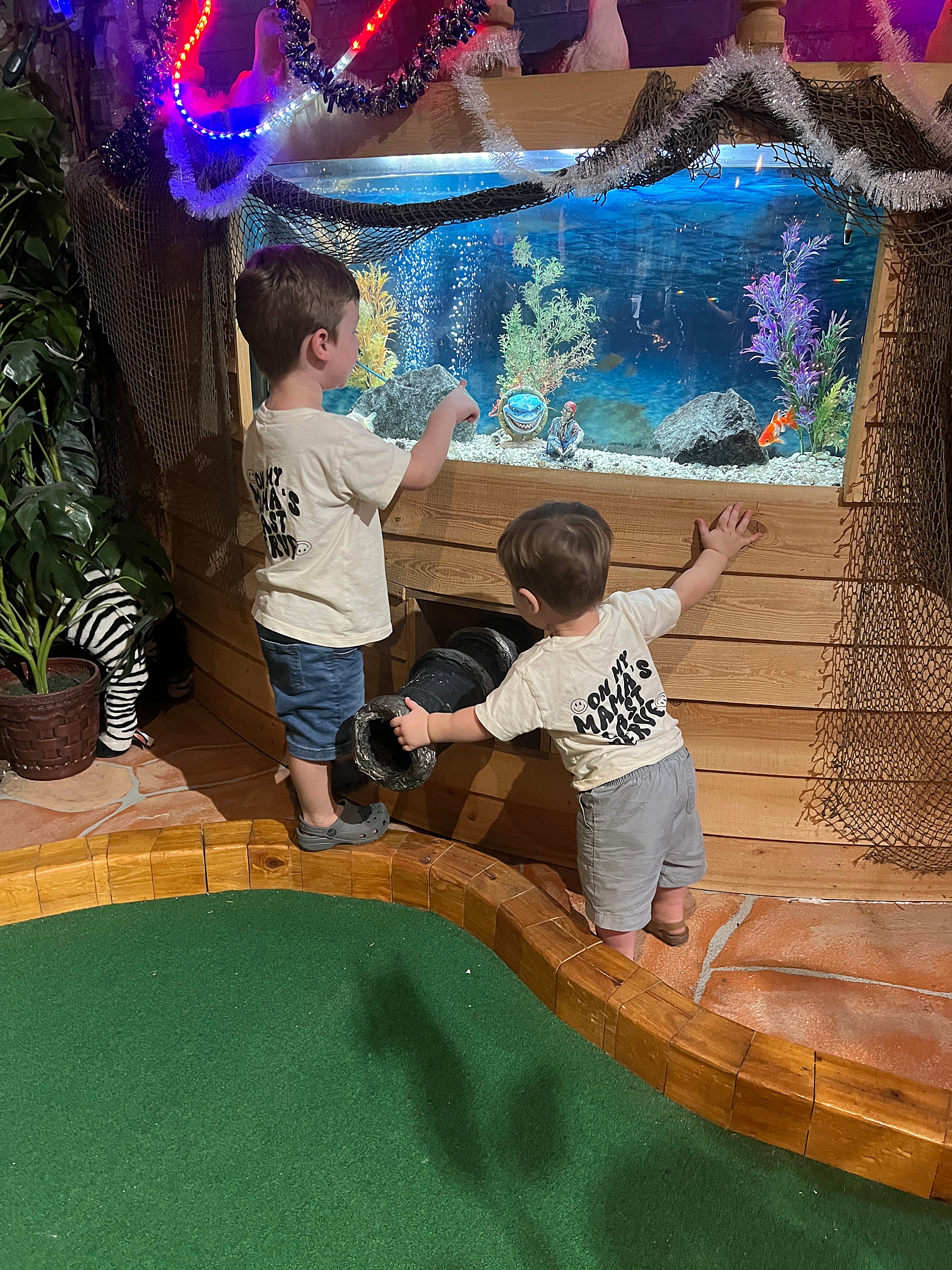 mini golf captain jack greenville toddler activity with pirates